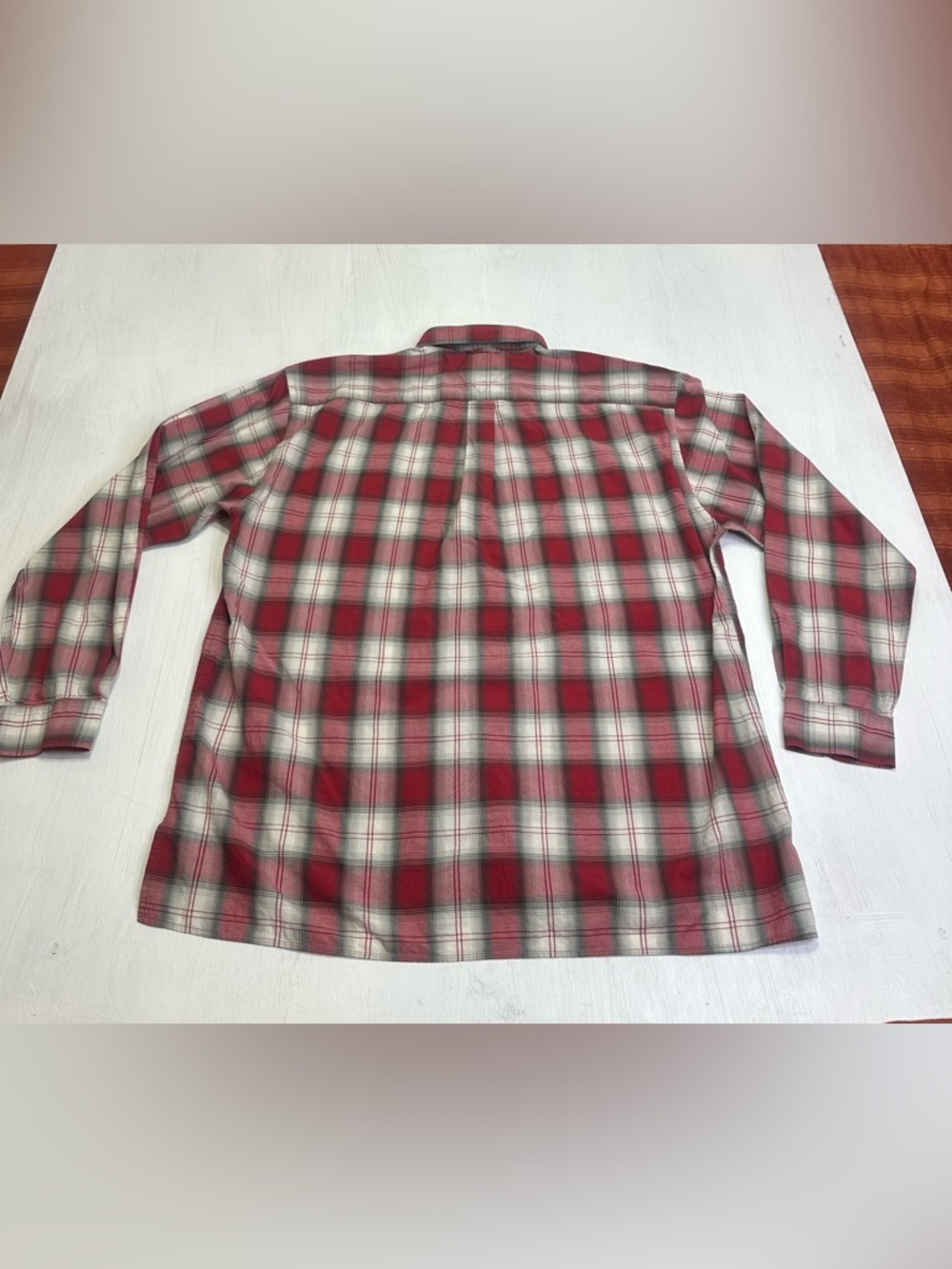Vintage Tommy Hilfiger Red Plaid Button Down Shirt XL Cotton Classic Fit - Picture 8 of 10